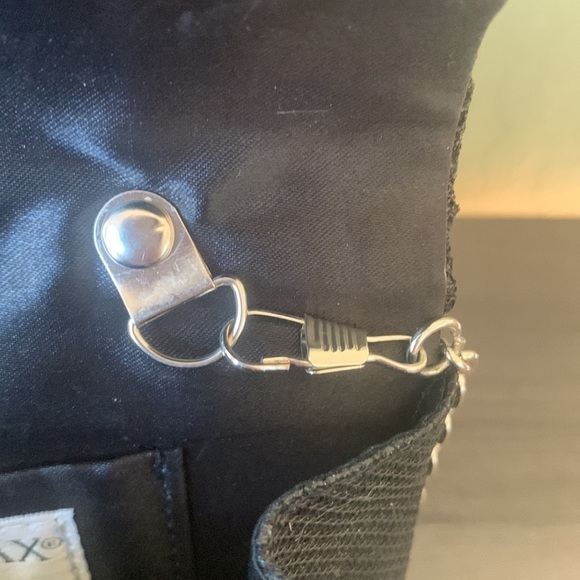 Gunne Sax Jessica‎ McClintock Black Shinmer Evening Formal Cocktail Clutch Purse - Picture 8 of 10